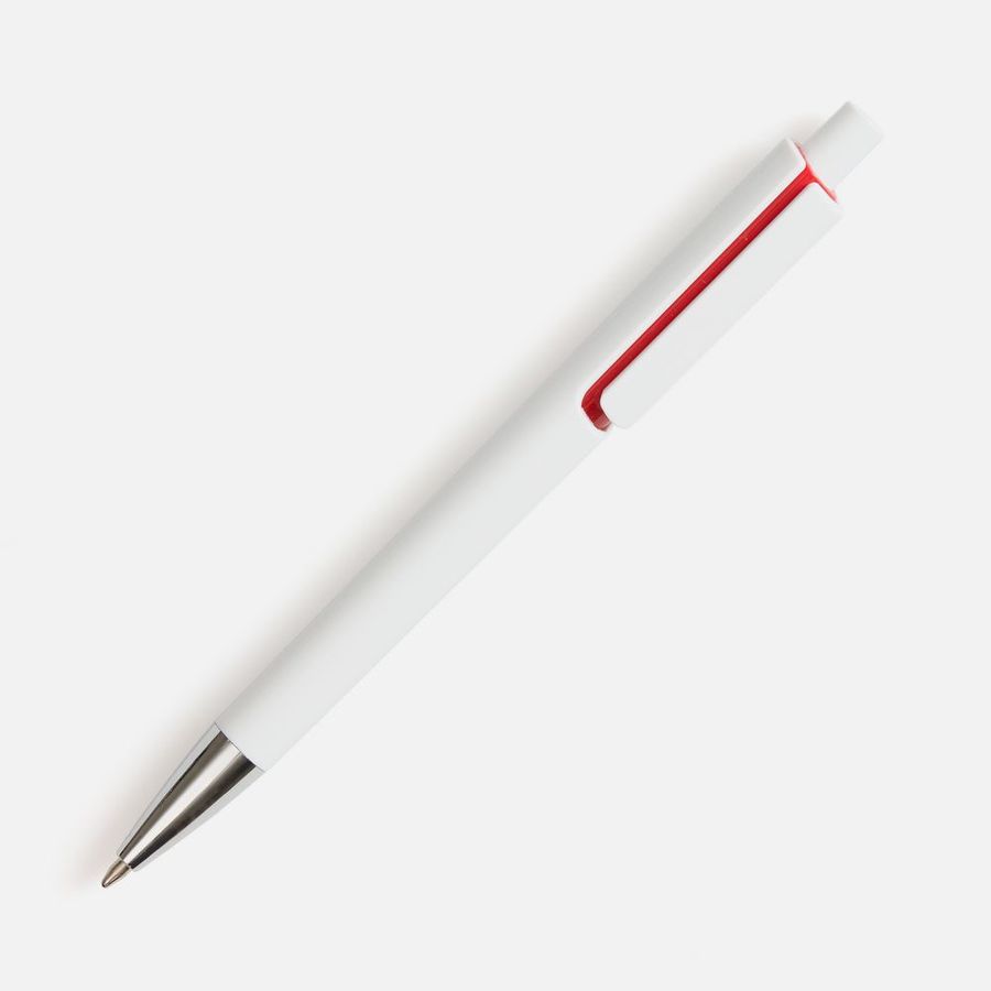 Ручка шариковая Dominanta белая с красным