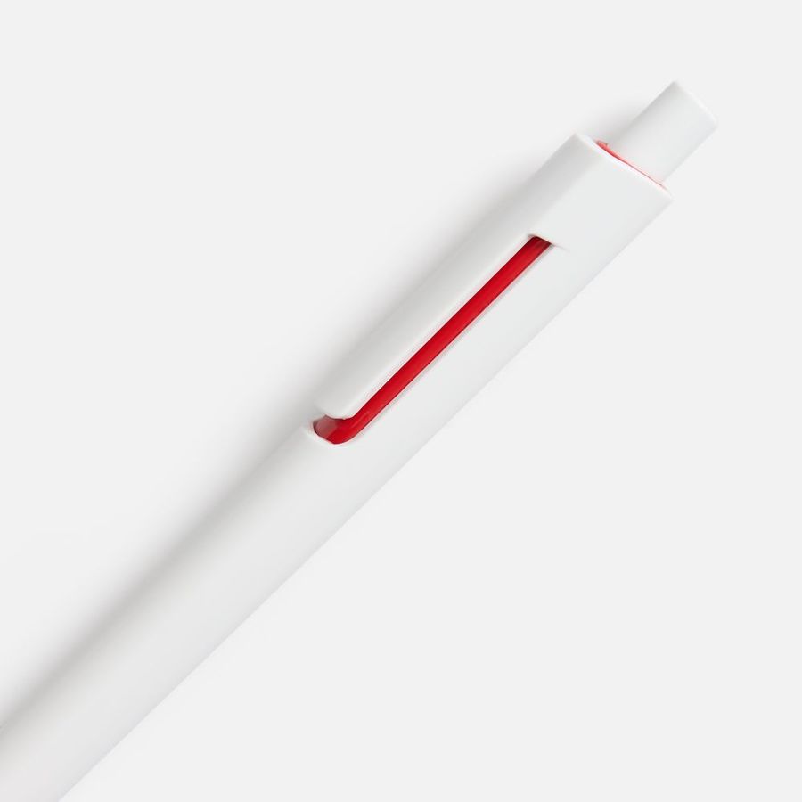 Ручка шариковая Dominanta белая с красным