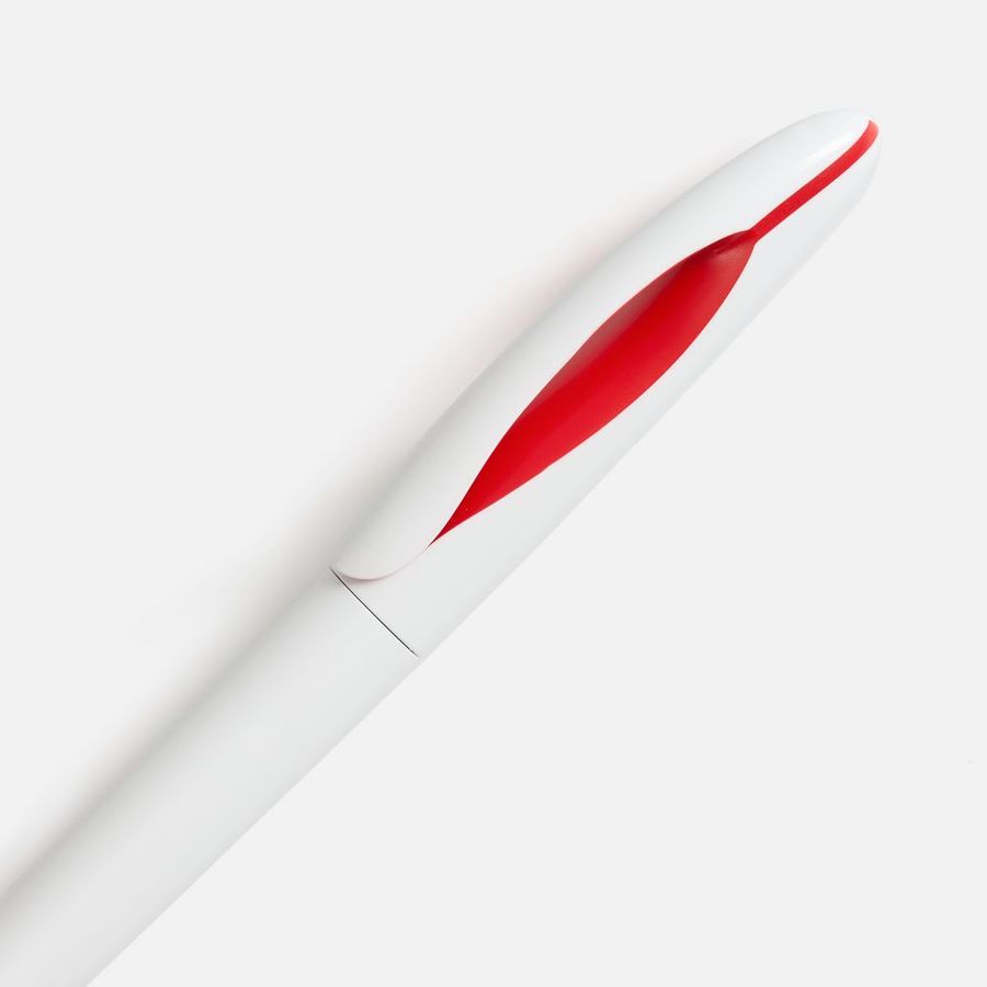 Ручка шариковая Nave белая с красным