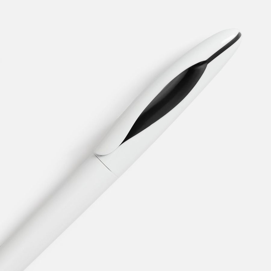 Ручка шариковая Nave белая с черным