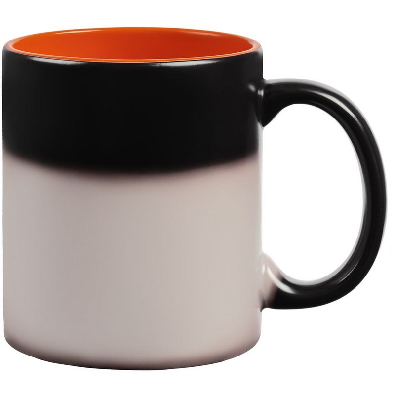 Кружка-хамелеон On Display, матовая, оранжевый, черный