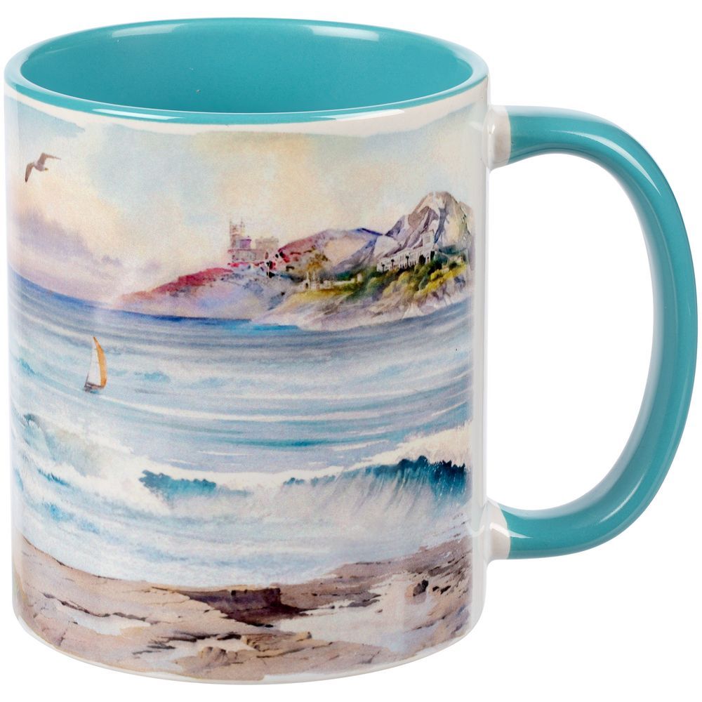 Кружка Promo Plus для сублимационной печати бирюзовая