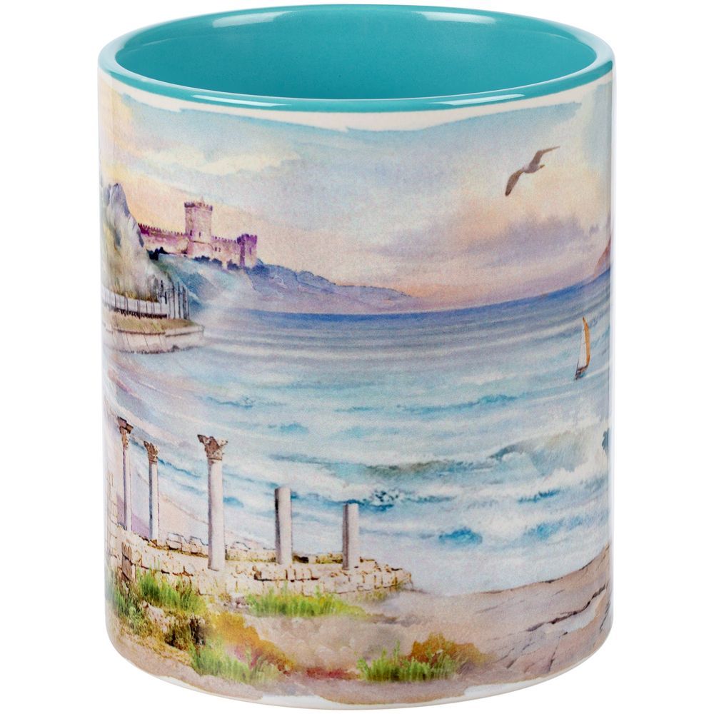 Кружка Promo Plus для сублимационной печати бирюзовая