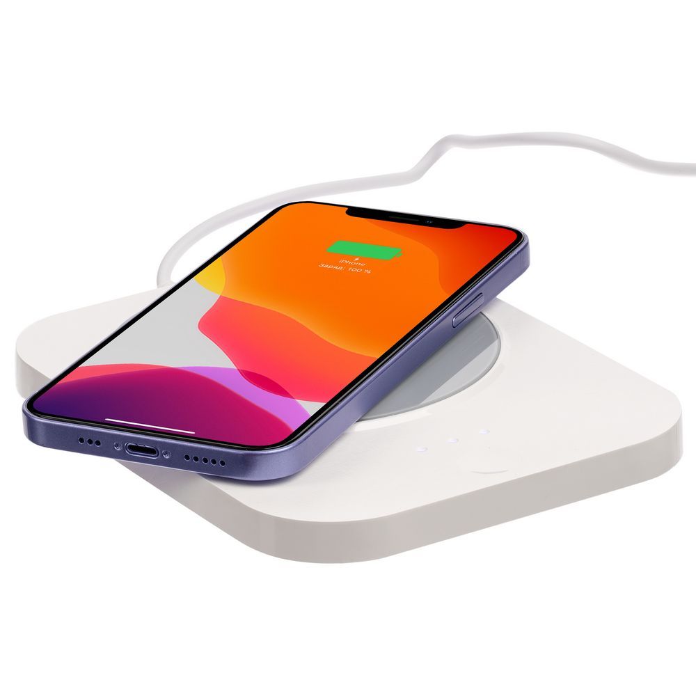 Кружка с подогревом и беспроводной зарядкой Dual Base Plus белая