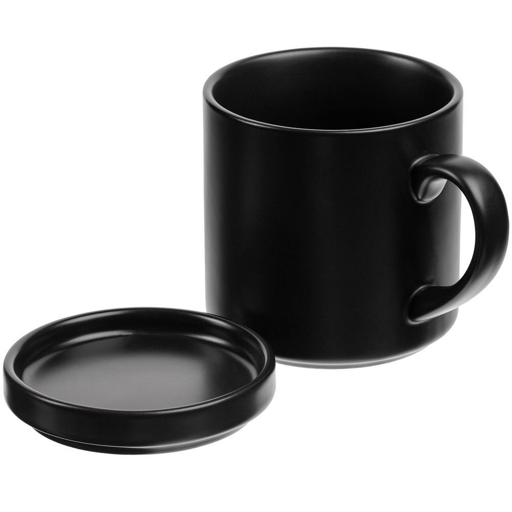 Кружка с подогревом и беспроводной зарядкой Dual Base Plus черная