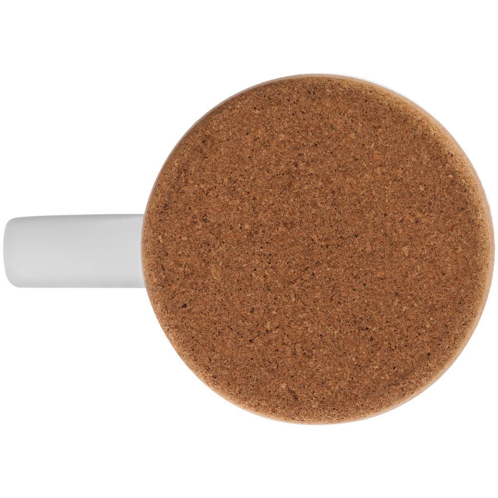 Кружка с пробковой подставкой Corky для сублимационной печати матовая белая