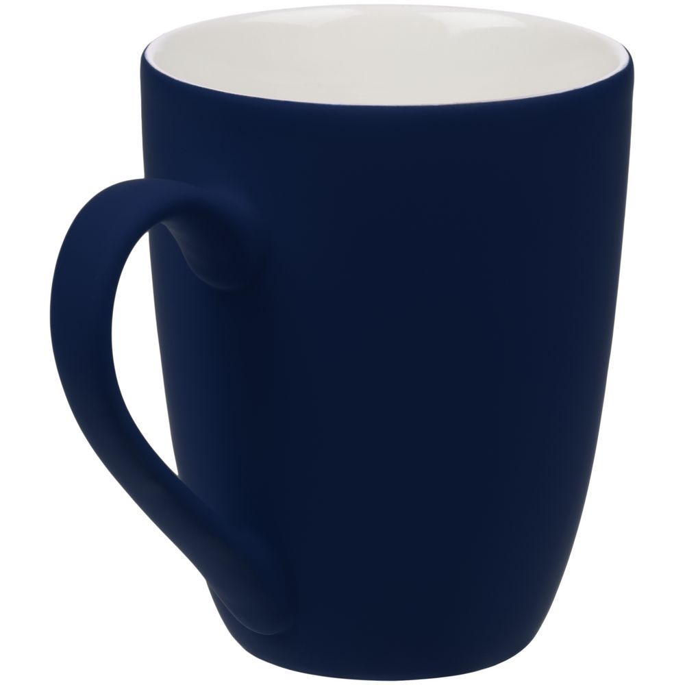 Кружка Good Morning с покрытием софт-тач ver.2 темно-синяя