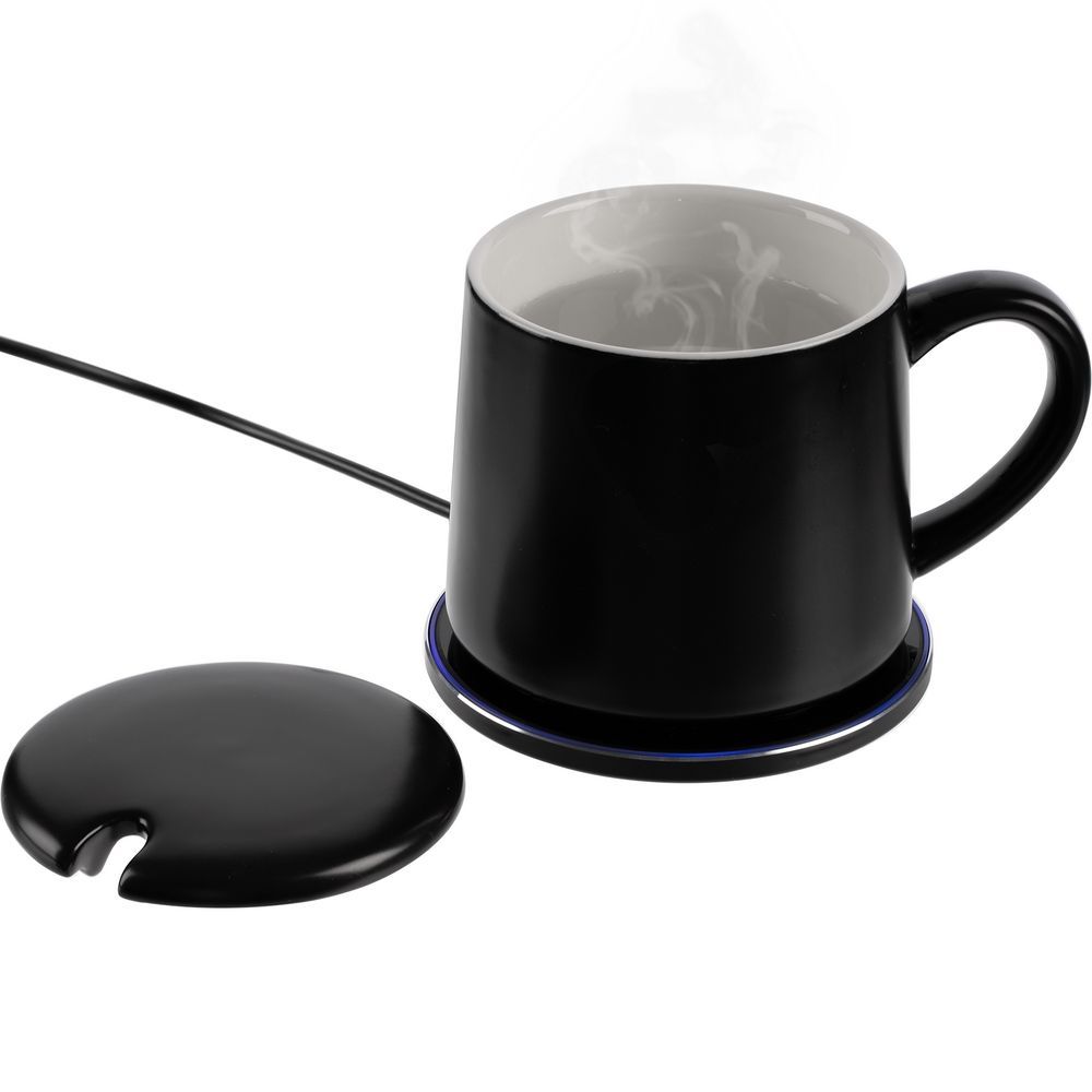 Кружка с подогревом и беспроводной зарядкой Dual Base ver. 2.0 Matt черная