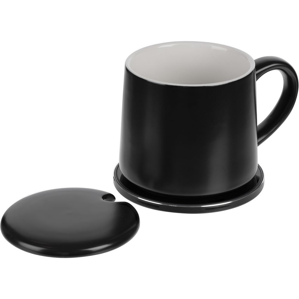 Кружка с подогревом и беспроводной зарядкой Dual Base ver. 2.0 Matt черная