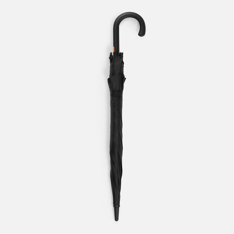 Зонт-трость Hidecolor с цветными спицами черный с оранжевым