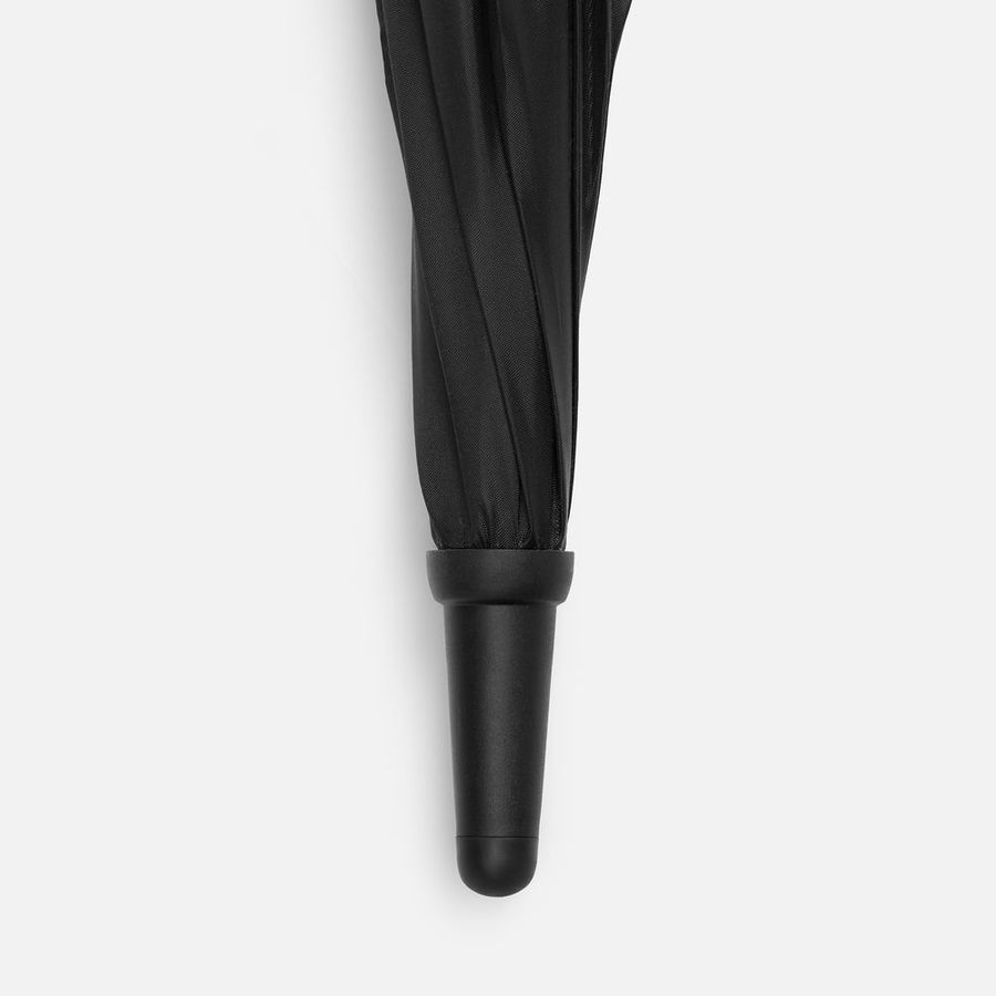 Зонт-трость Hidecolor с цветными спицами черный с оранжевым