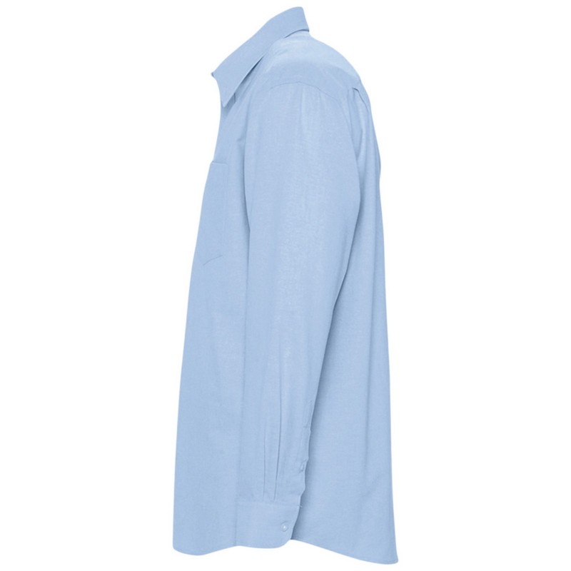 Рубашка мужская с длинным рукавом BOSTON голубая, размер XL