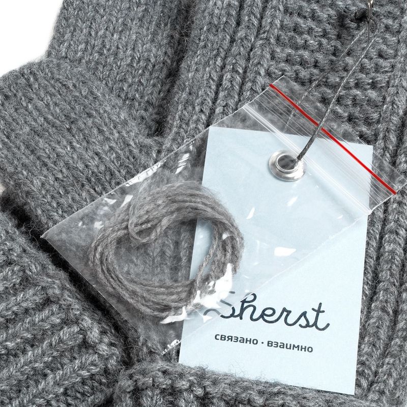 Варежки Brugge серый меланж