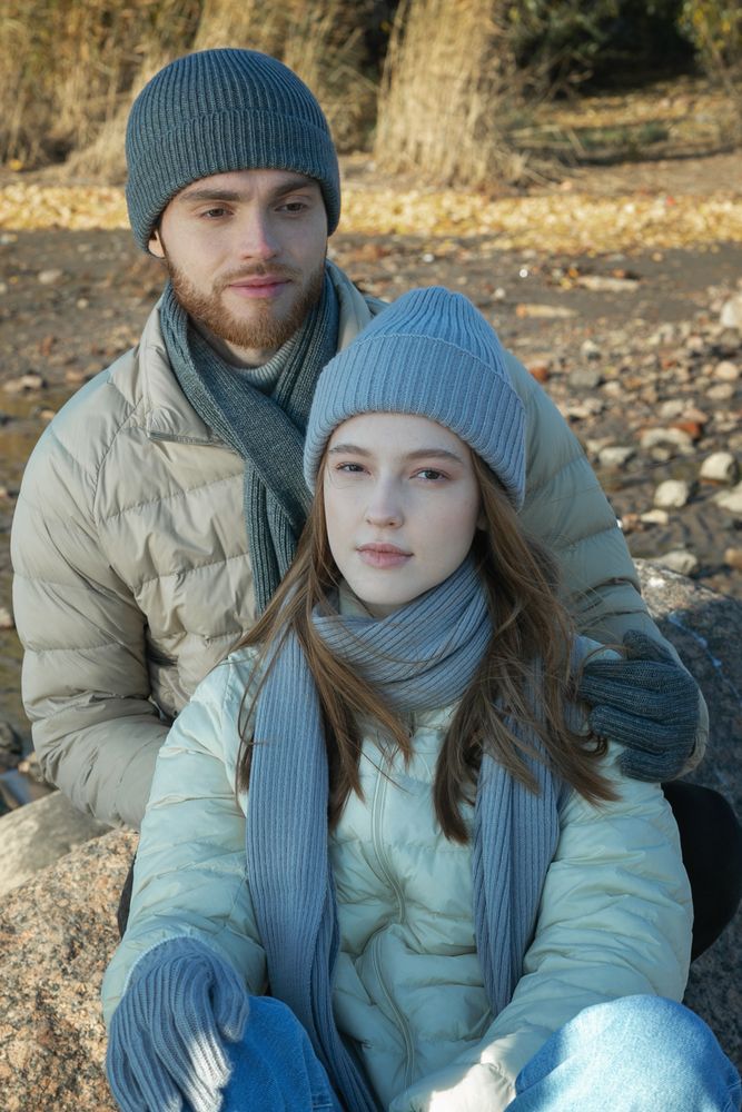 Перчатки Bernard, серый меланж, серый