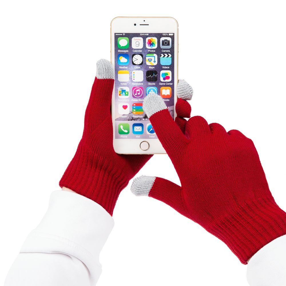 Перчатки сенсорные Real Talk, красный, 0x380x32