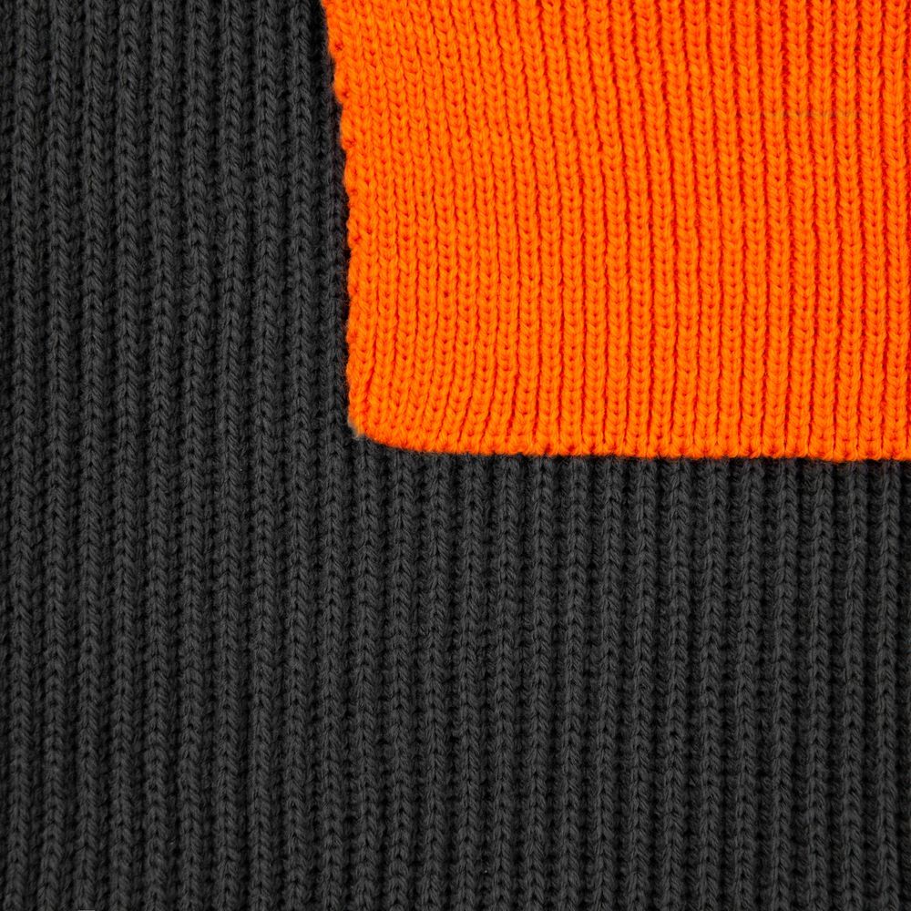 Шарф Snappy, оранжевый, серый