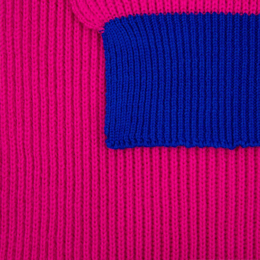 Шарф Snappy, синий, фуксия