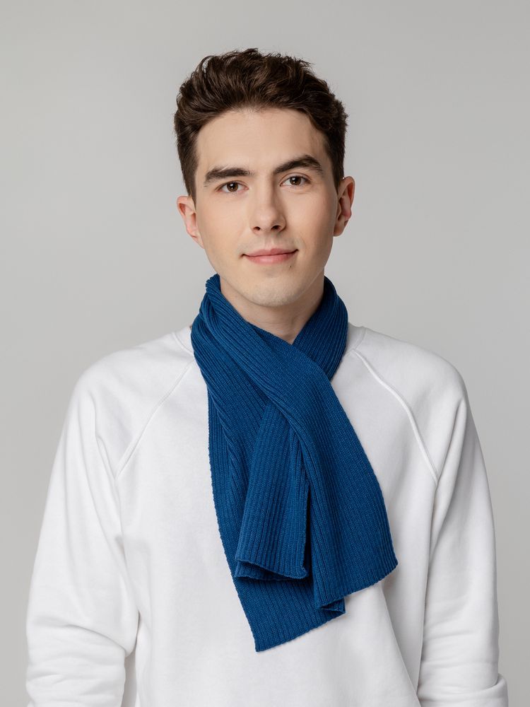 Шарф Yong, синий, темно-синий, лазурный