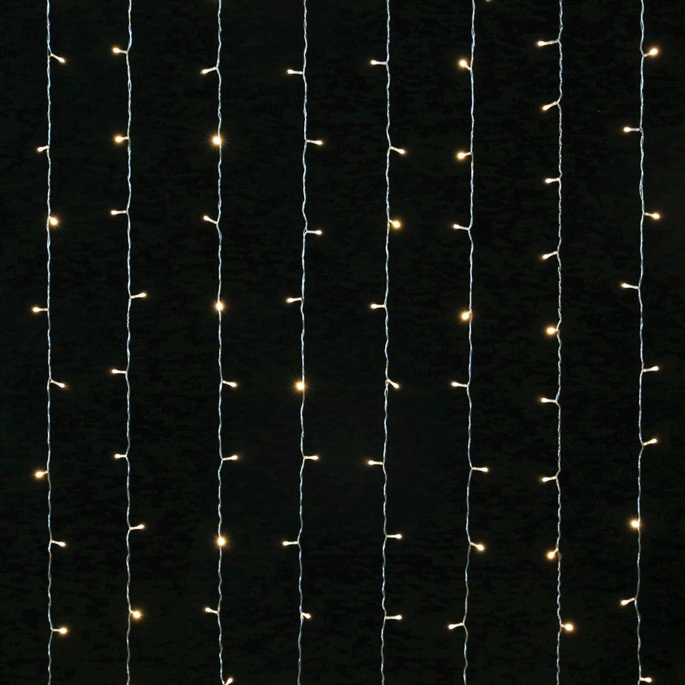 Электрогирлянда-занавес комнатная "Штора" 3х2 м, 144 LED, теплый белый свет, 220 V, ЗОЛОТАЯ СКАЗКА