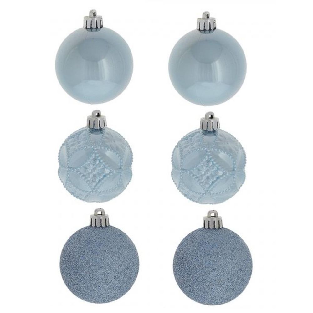 Набор украшений Шар Голубая сказка, набор из 6 шт, D6 см