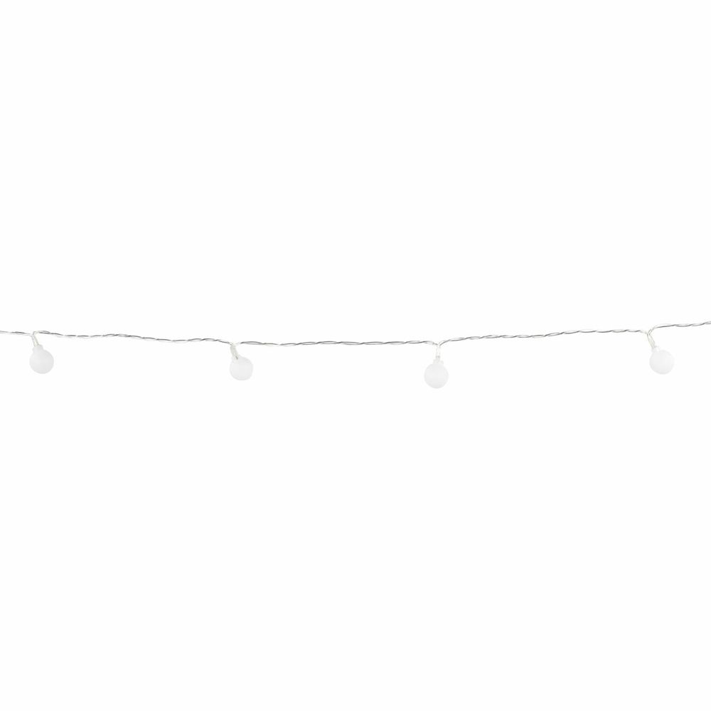 Электрогирлянда-нить комнатная "Шарики", 6 м, 40 LED, теплый белый, на батарейках, ЗОЛОТАЯ СКАЗКА, 591730