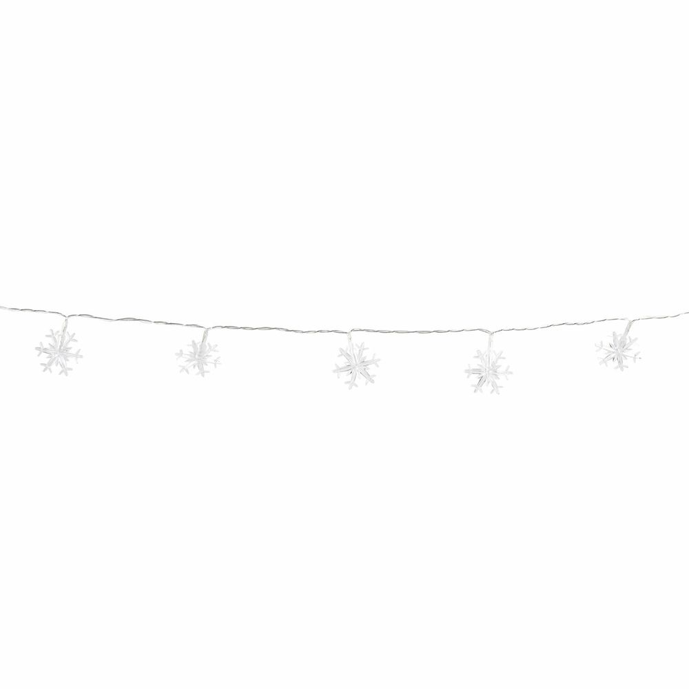 Электрогирлянда-нить комнатная "Снежинки" 10 м, 80 LED, теплый белый, USB, ЗОЛОТАЯ СКАЗКА, 592204