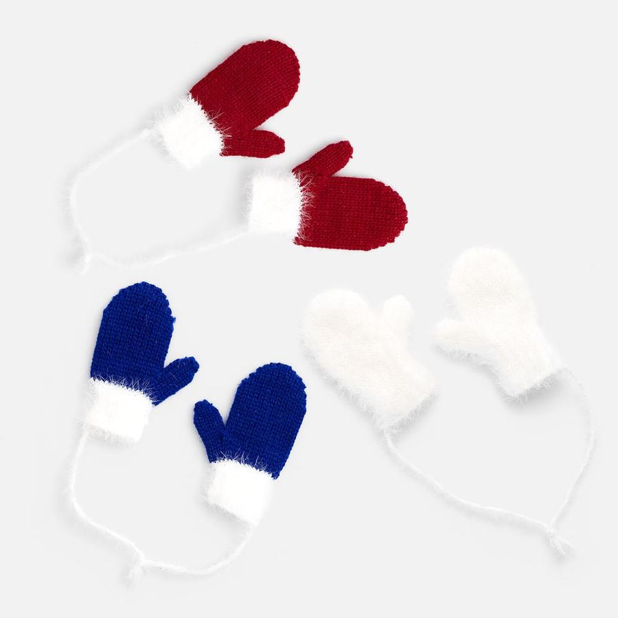 Подвеска на елку «Вьюжка» варежки белая