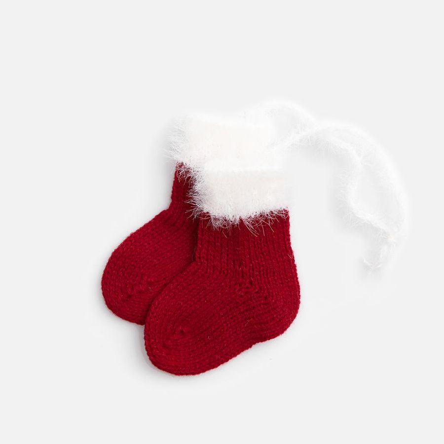 Подвеска на елку «Вьюжка» носочки красная
