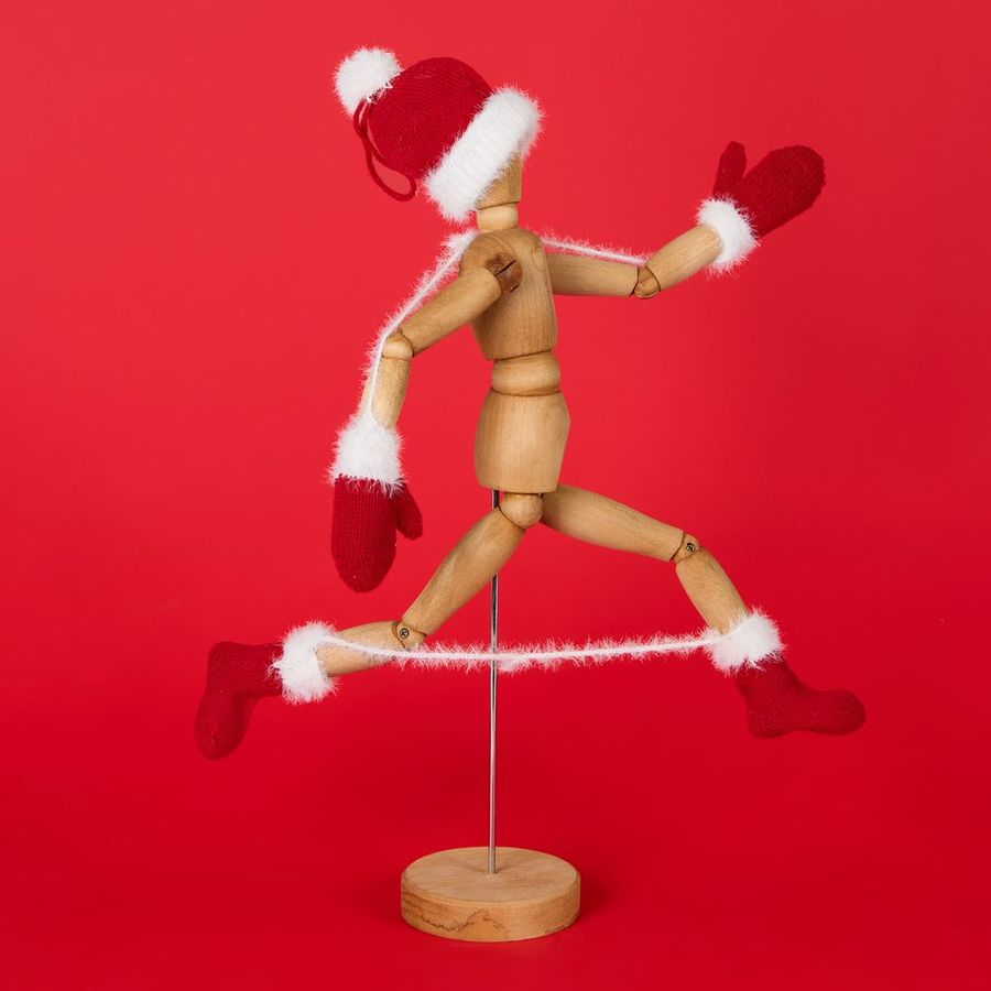 Подвеска на елку «Вьюжка» носочки красная