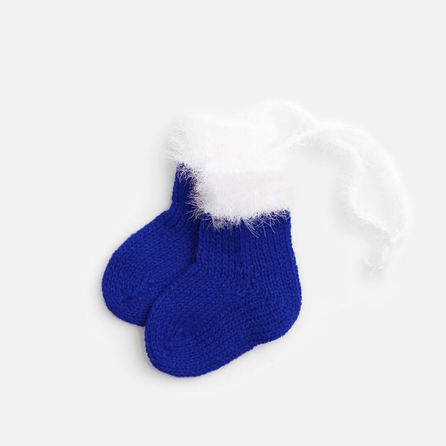 Подвеска на елку «Вьюжка» носочки синяя