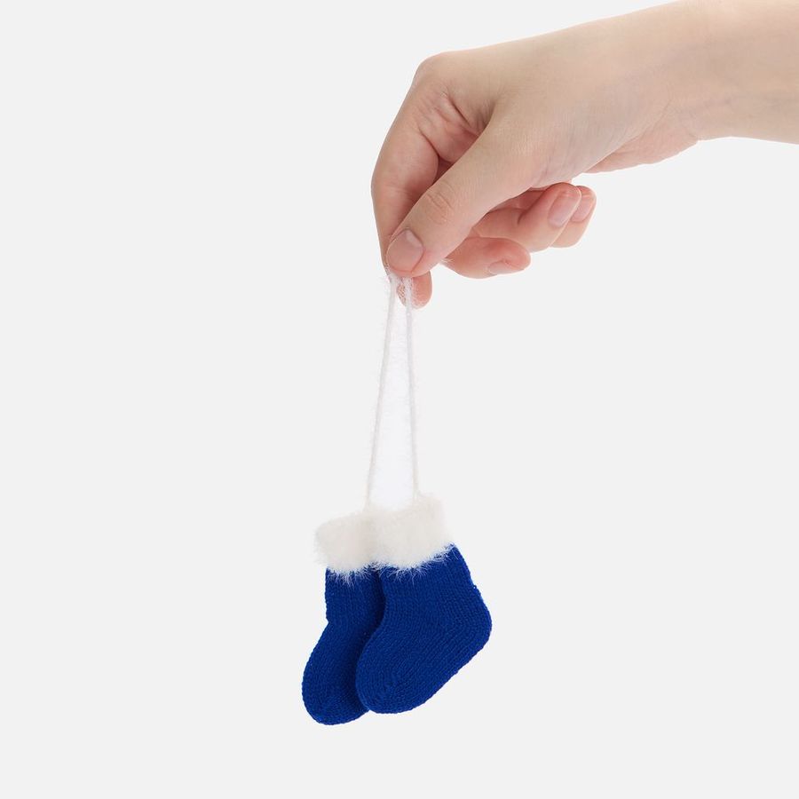 Подвеска на елку «Вьюжка» носочки синяя