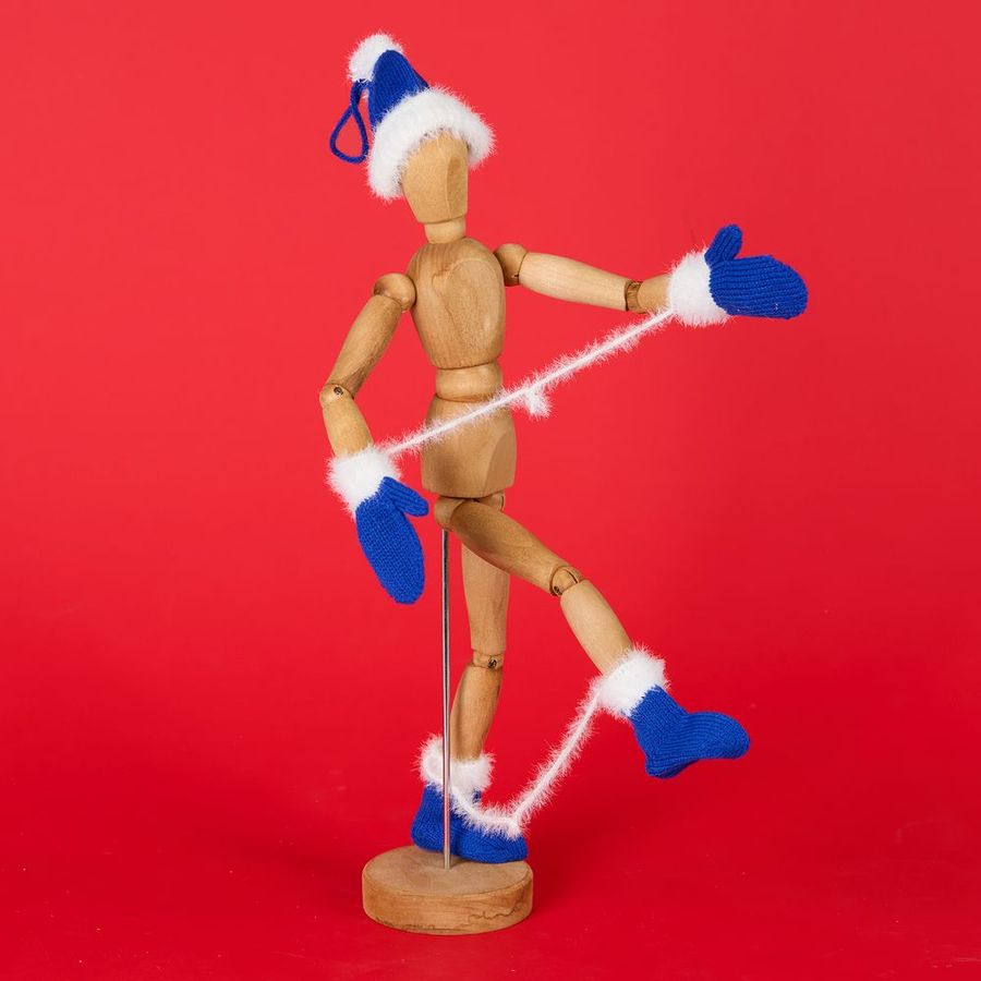 Подвеска на елку «Вьюжка» носочки синяя