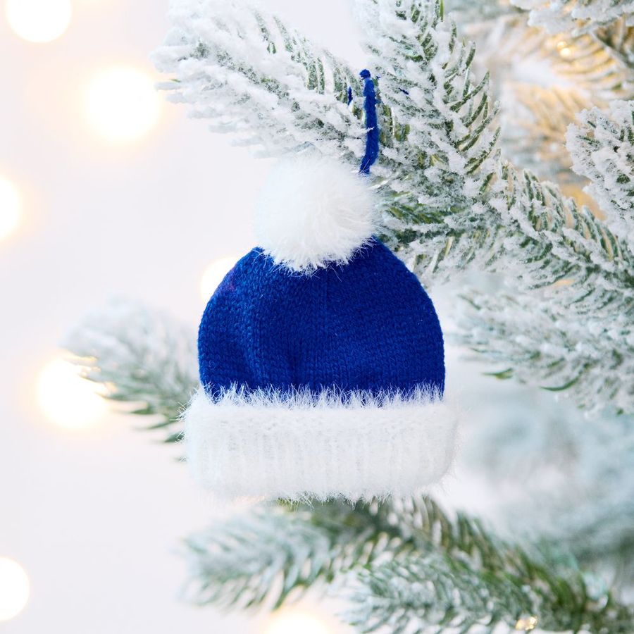 Подвеска на елку «Вьюжка» шапочка синяя
