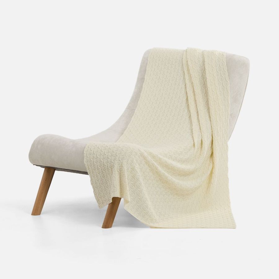 Плед Braidera белый (молочный)