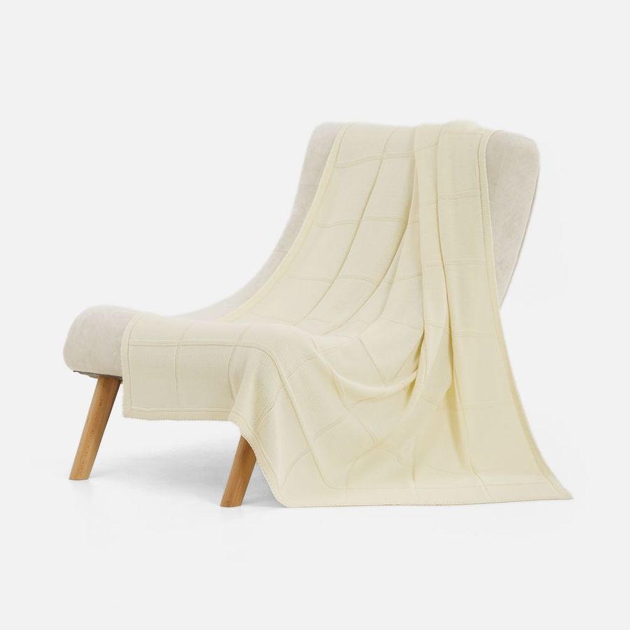 Плед Chainfield белый (молочный)