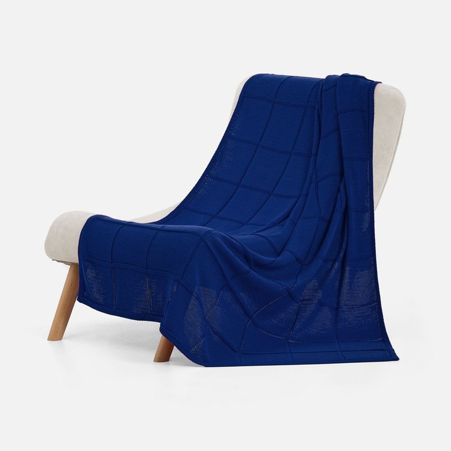 Плед Chainfield темно-синий (кобальт)