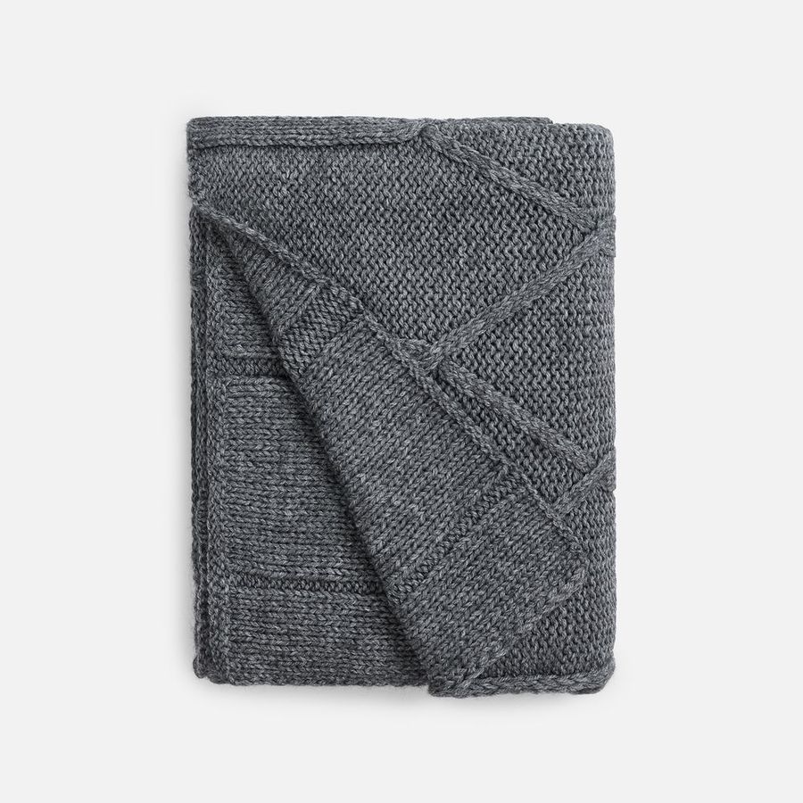 Плед Curve Verve серый меланж (маренго)