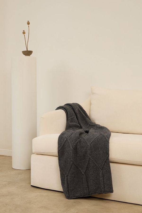 Плед Curve Verve серый меланж (маренго)