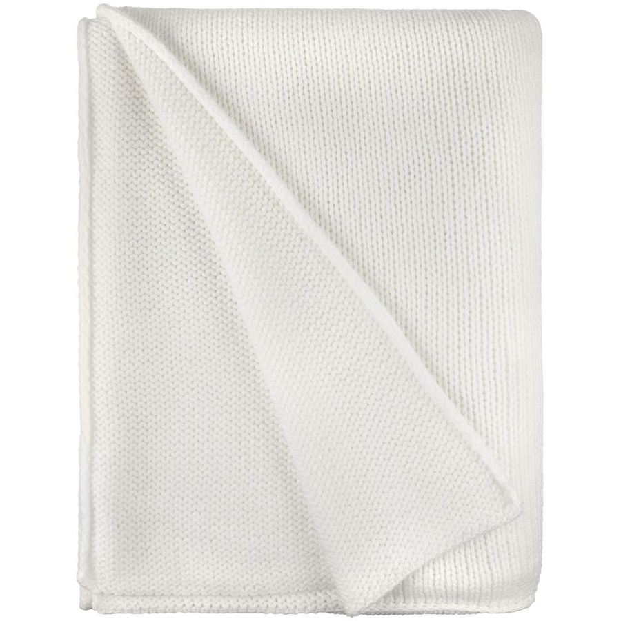 Плед Knitly жемчужно-белый