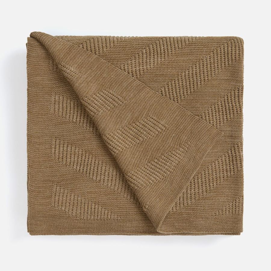 Плед Locus Solus коричнево-бежевый меланж