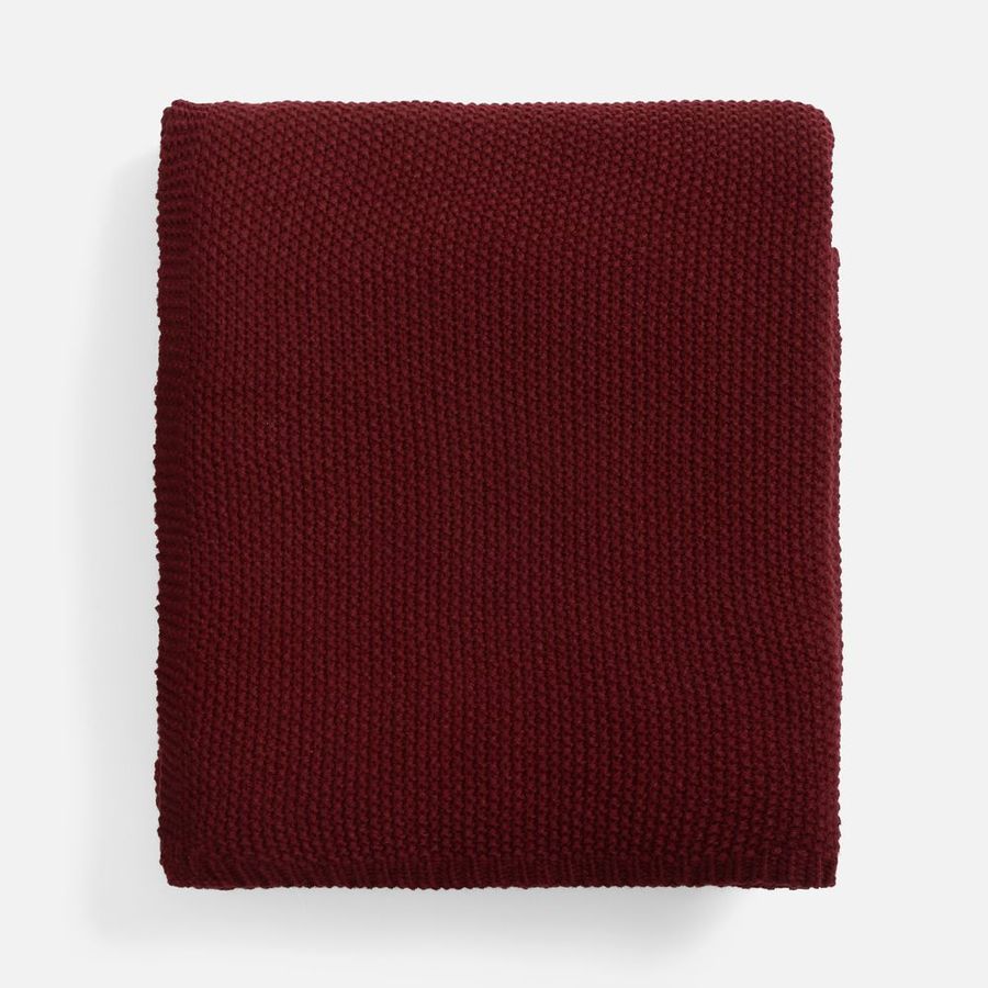 Плед Longview темно-красный (винный)