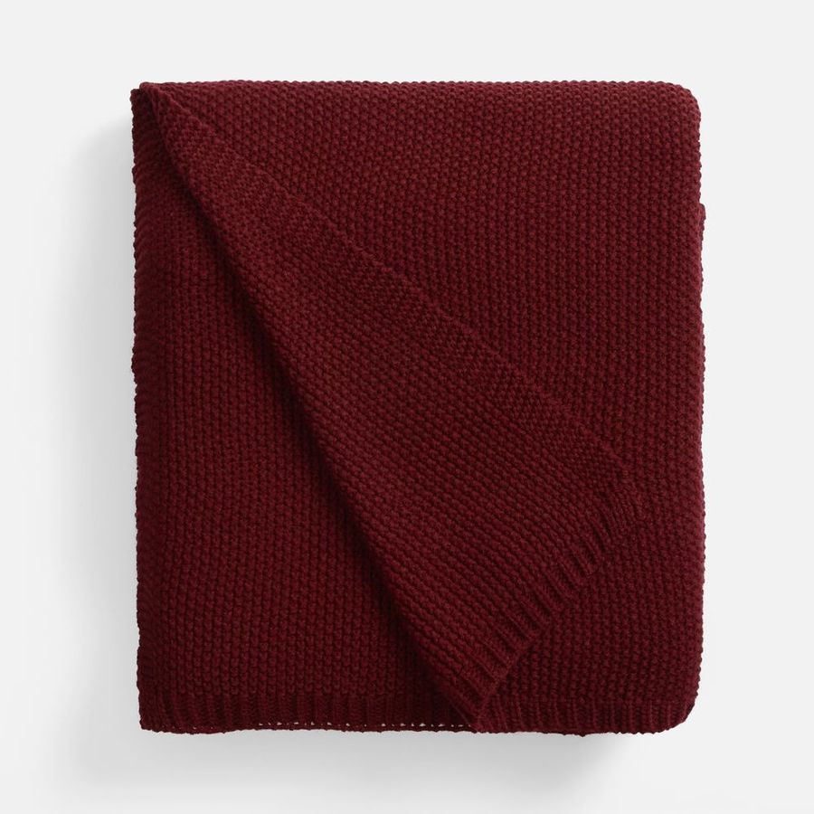 Плед Longview темно-красный (винный)