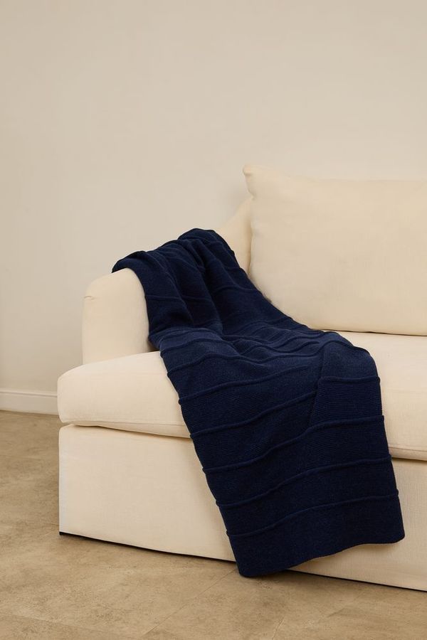 Плед Nessona Alpaca темно-синий