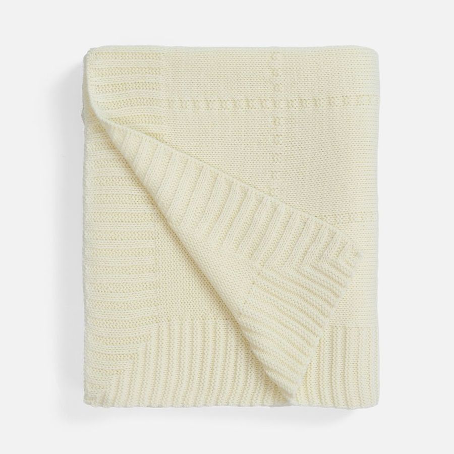 Плед Quadrisma белый (молочный)