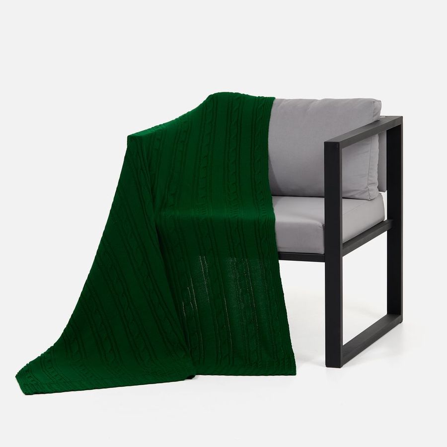 Плед Remitti глубокий зеленый