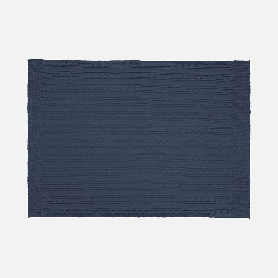 Плед Remitti серо-синий (сланец)