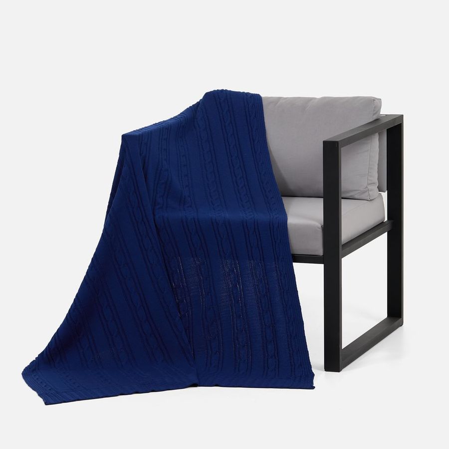 Плед Remitti темно-синий (кобальт)