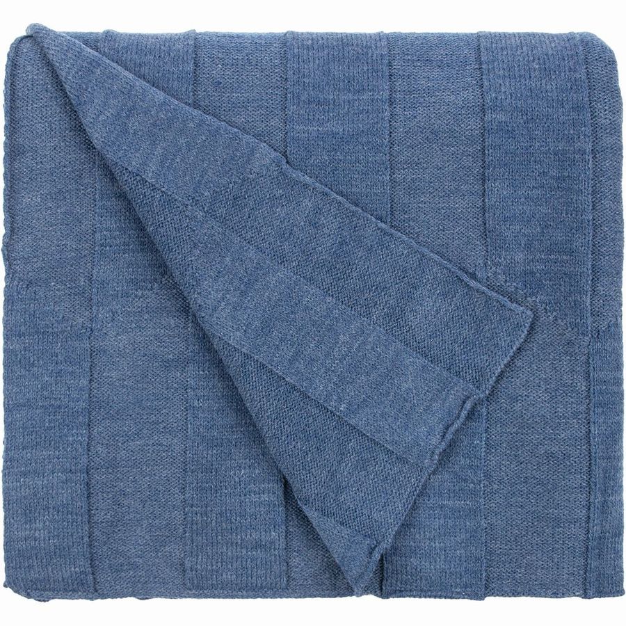 Плед Rombus синий меланж (джинс)