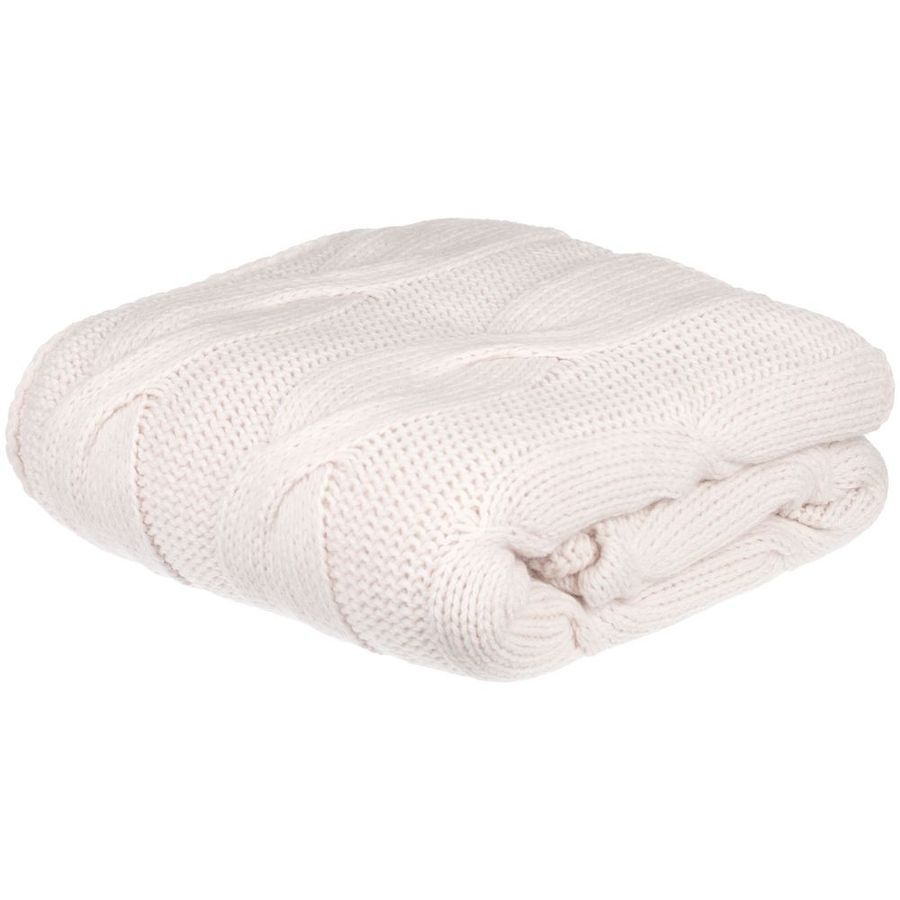 Плед Snefald жемчужно-белый