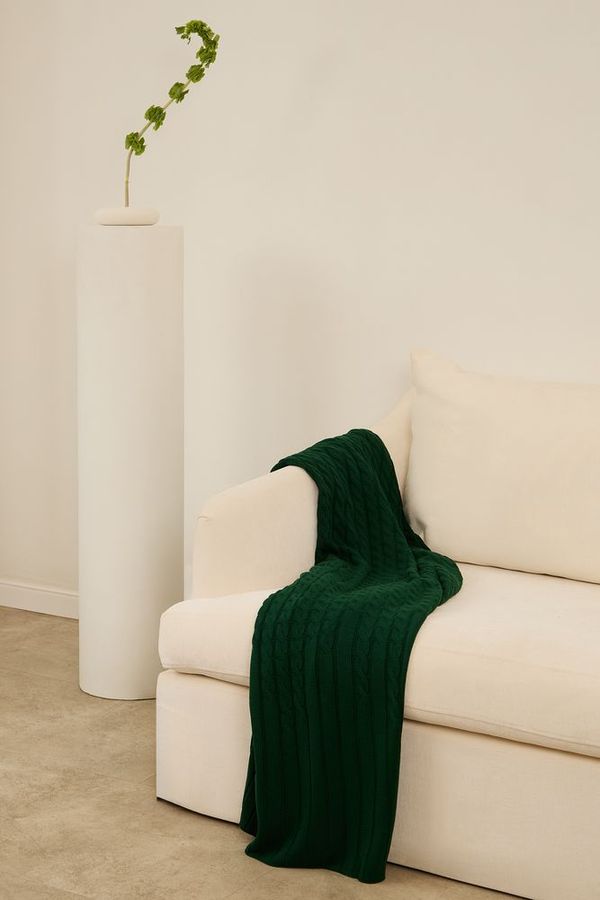 Плед Tressa темно-зеленый